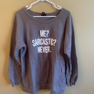 grey sweatshirt